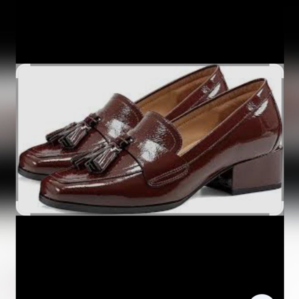 Easy Spirit Women's Drew Loafers,  Dark Red Patent Leather 10M